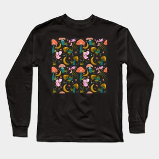 Mushrooms and Flowers Long Sleeve T-Shirt